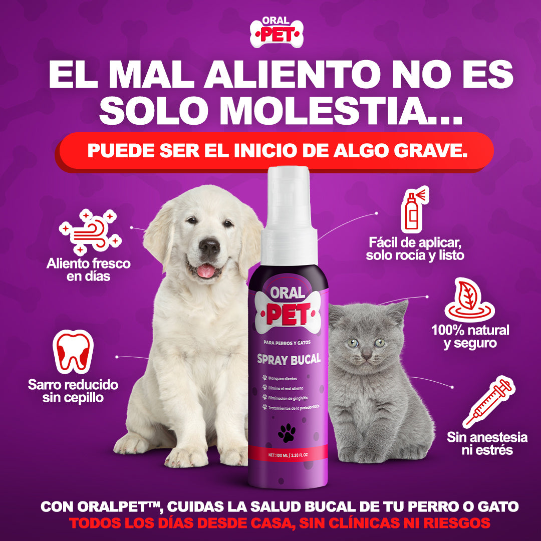 Oral Pet Spray - Limpiador Bucal para Mascotas